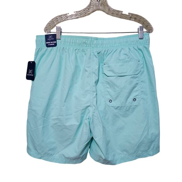 George Men's Mint Swim Trunks Size Large -NWT Beach Pool Summer - Picture 2 of 8